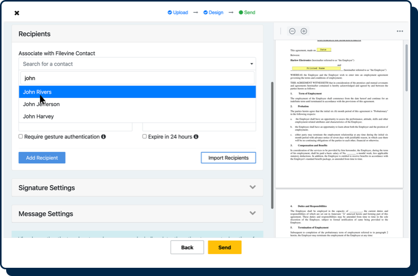 Digital Signing – Filevine Help Center